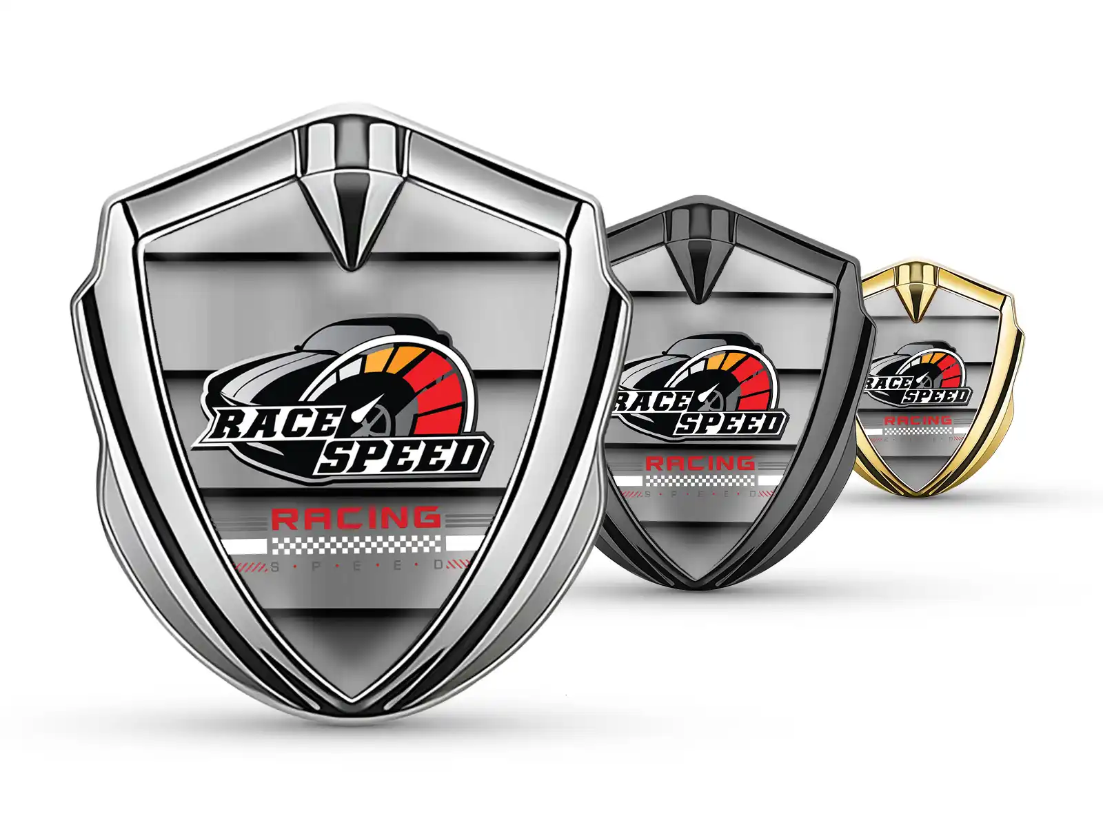 Car Badges Tuning Inspired Shiny Metal Detail